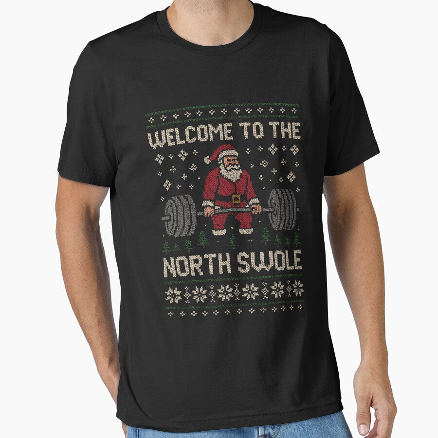 Welcome To The North Swole Funny Christmas Workout Gear by DynamicDesign T-Shirts, Hoodie, Sweatshirt (Image 1)