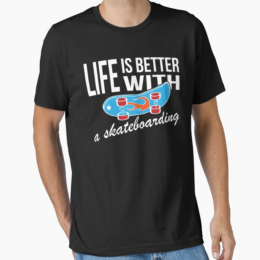 Life better with skateboarding by Clavitaps T-Shirts, Hoodie, Sweatshirt | BlankRebels.com (Image 1)