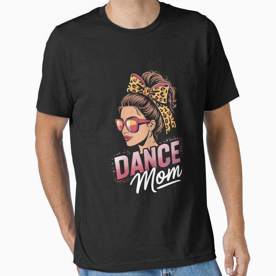 Dance Mom Leopard Messy Bun Bleached Women Mother's Day by Morphologiona T-Shirts, Hoodie, Sweatshirt (Image 1)