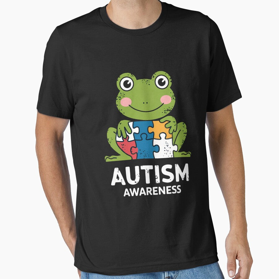 Autism Frog Puzzle Cute Awareness Animal by AsteriskDatBArt T-Shirts, Hoodie, Sweatshirt | BlankRebels.com (Image 1)