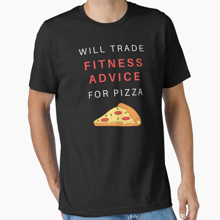 Will trade fitness advice for pizza by OlgaZhu T-Shirts, Hoodie, Sweatshirt | BlankRebels.com (Image 1)