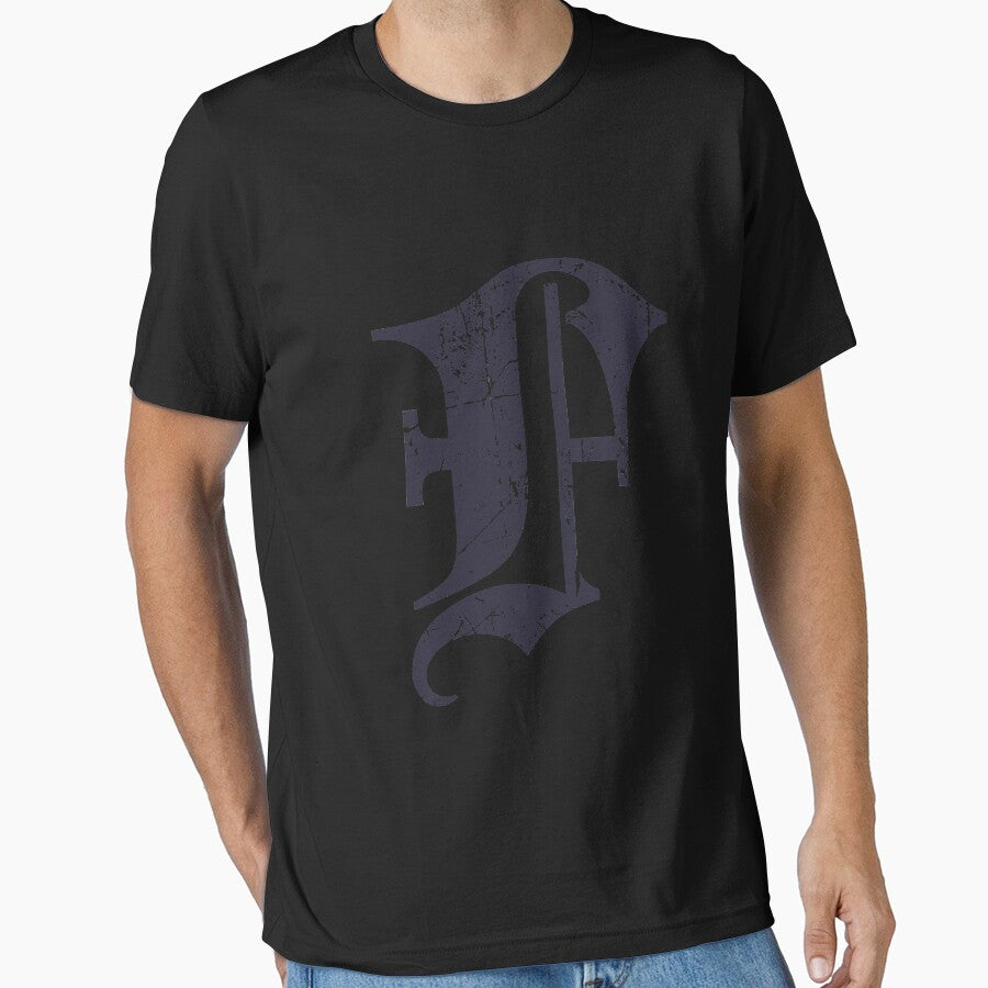 Dark Grunge Monogram Letter "F" Blackletter by SunnyStreet T-Shirts, Hoodie, Sweatshirt | BlankRebels.com (Image 1)