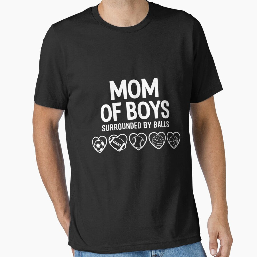 Mom of Boys Surrounded by Balls Ball Mom by tlallimicrichi T-Shirts, Hoodie, Sweatshirt | BlankRebels.com (Image 1)