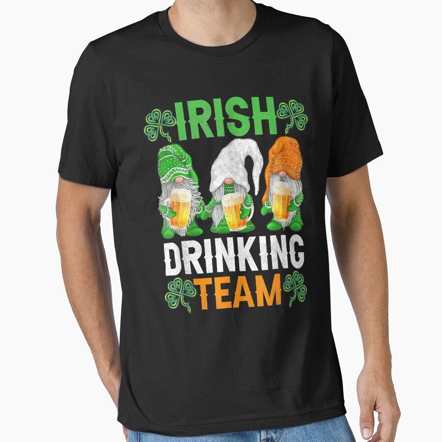 Irish Drinking Team St Patricks Day Funny Gnome Beer by AaronWeedo T-Shirts, Hoodie, Sweatshirt | BlankRebels.com (Image 1)