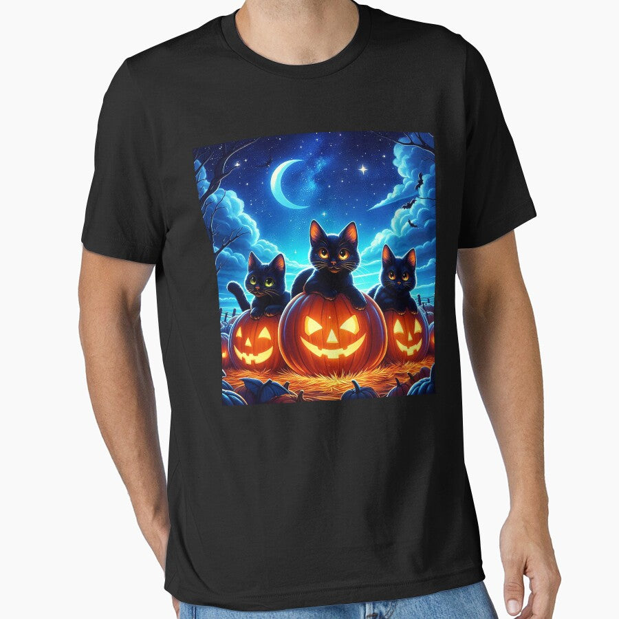 Black Cat Halloween Cat Lovers by PATTERN-ZART T-Shirts, Hoodie, Sweatshirt | BlankRebels.com (Image 1)