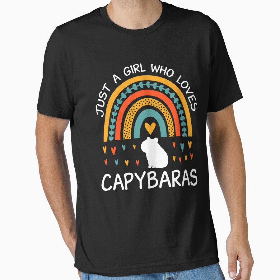 Just a Girl Who Loves Capybaras by LarryMBrown T-Shirts, Hoodie, Sweatshirt | BlankRebels.com (Image 1)