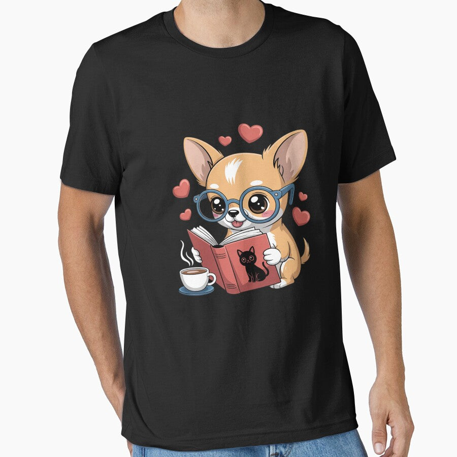 Chihuahua Dog Reading a Book Cute Dog Lover by KingsLife1994 T-Shirts, Hoodie, Sweatshirt | BlankRebels.com (Image 1)