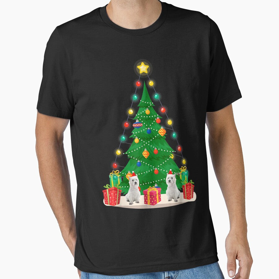 Santa Westie Dog Christmas Tree Funny Xmas Dog by ManishDayal T-Shirts, Hoodie, Sweatshirt | BlankRebels.com (Image 1)