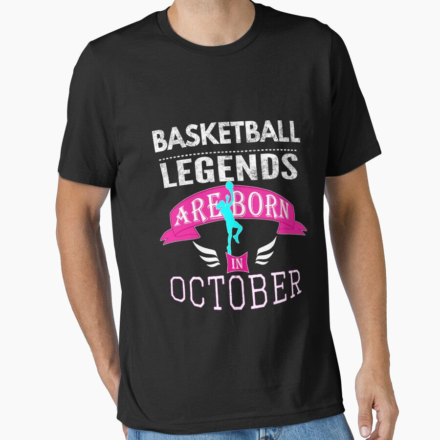 Basketball legends are born in October Girls by LGamble12345 T-Shirts, Hoodie, Sweatshirt | BlankRebels.com (Image 1)
