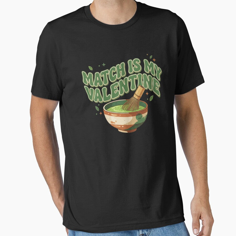 Matcha Is My Valentine Matcha Lovers Valentine’s Day Couple Matching by WildAuraArt T-Shirts, Hoodie, Sweatshirt (Image 1)