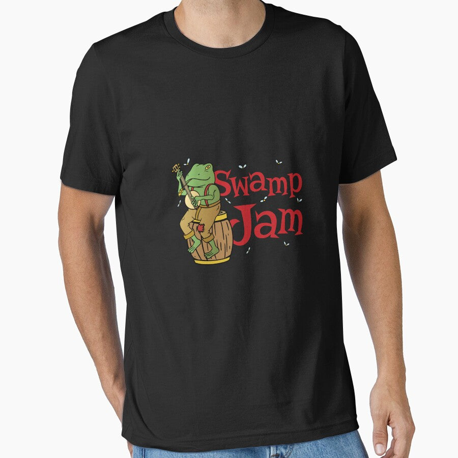 Cottagecore Aesthetic Frog Playing Banjo swamp jam Funny Gift idea by Yonshop T-Shirts, Hoodie, Sweatshirt (Image 1)