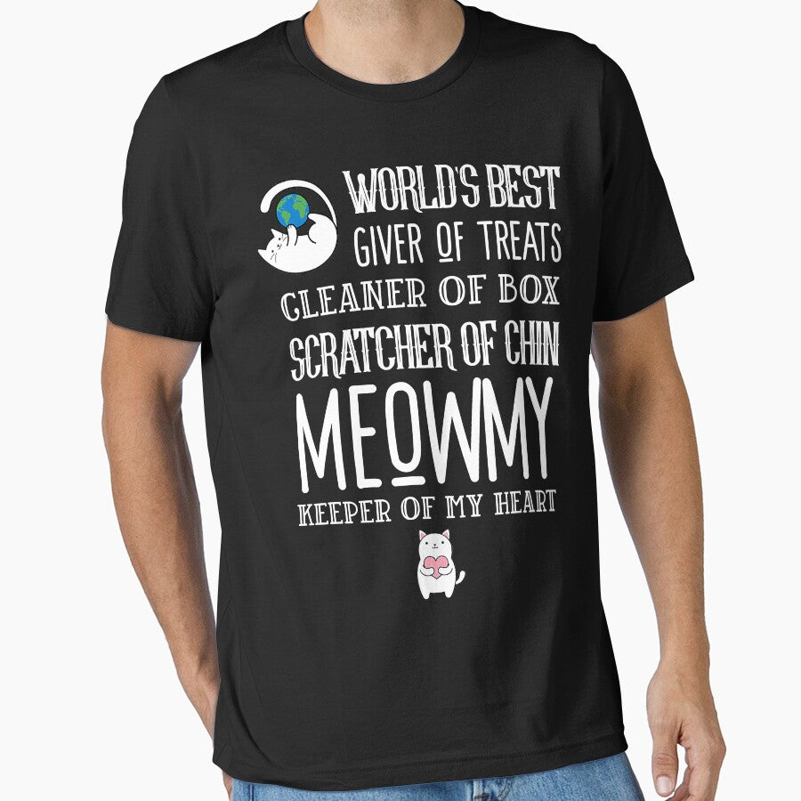 World's Best Meowmy  Funny Cat Mom Design T-Shirt by traceyk3cch Hoodie, Sweatshirt | BlankRebels.com (Image 1)