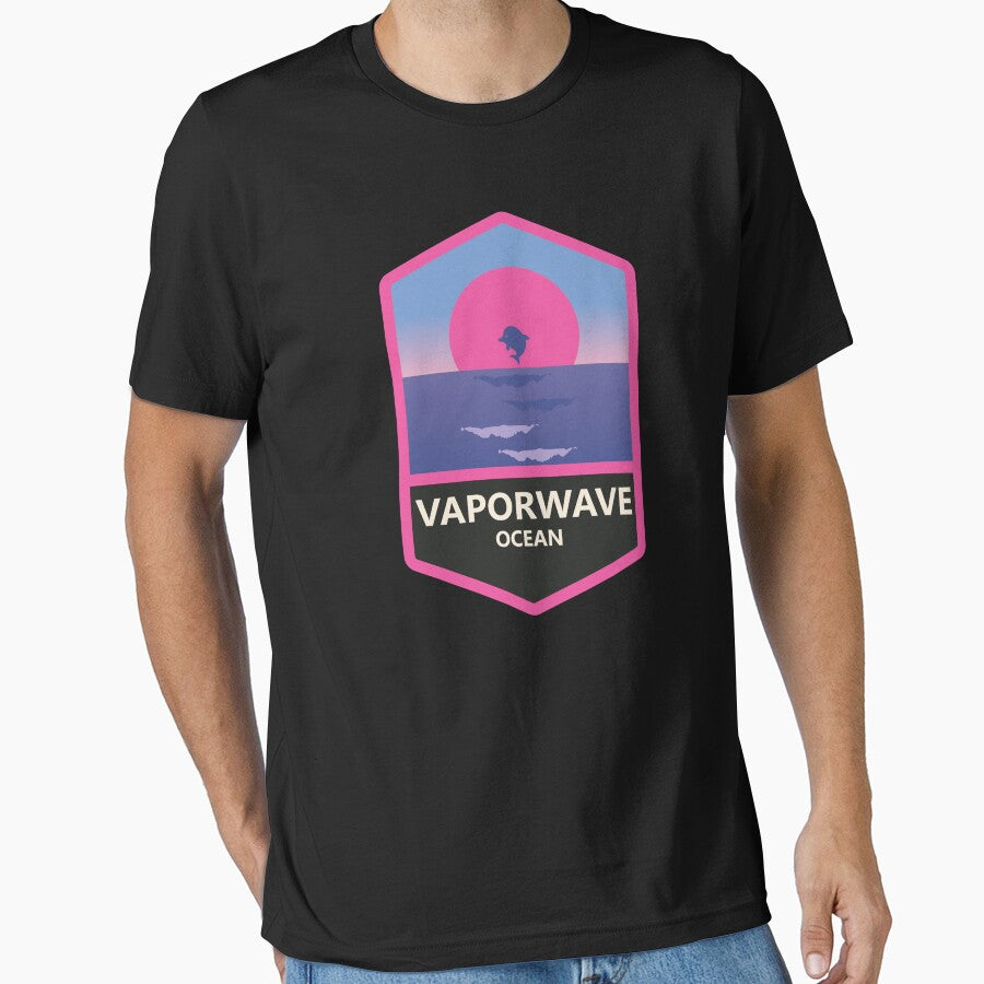 Vaporwave Ocean by AhmedZouita T-Shirts, Hoodie, Sweatshirt | BlankRebels.com (Image 1)