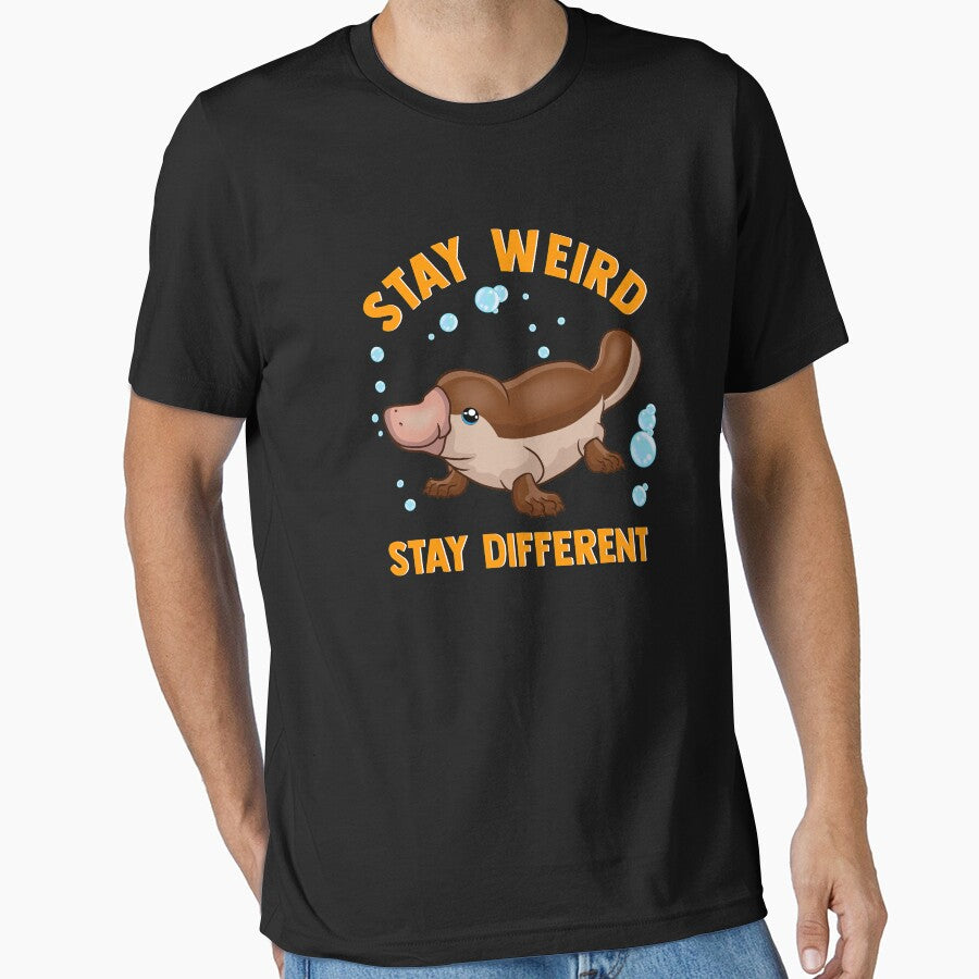 Funny Stay Weird Stay Different Cute Platypus by perfectpresents T-Shirts, Hoodie, Sweatshirt | BlankRebels.com (Image 1)