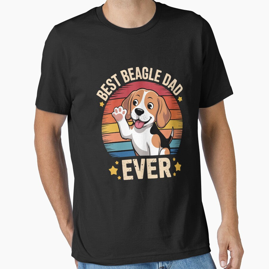 Cute Best Beagle Dad Ever Puppy Lover by KonstanKoraner T-Shirts, Hoodie, Sweatshirt | BlankRebels.com (Image 1)