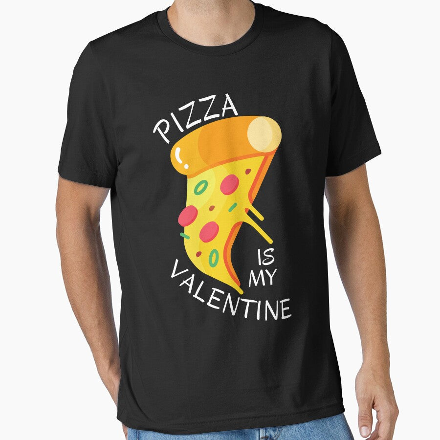 PIZZA IS MY VALENTINE YELLOW SLICE PIZZA by ARUN VASWANI T-Shirts, Hoodie, Sweatshirt | BlankRebels.com (Image 1)