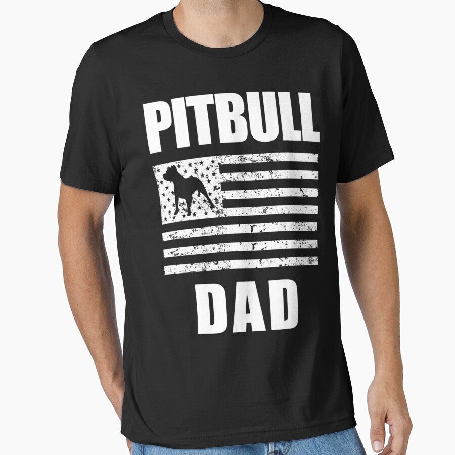 Proud Pitbull Dad American Bully Men'S Hoodie by AntwoneStudio