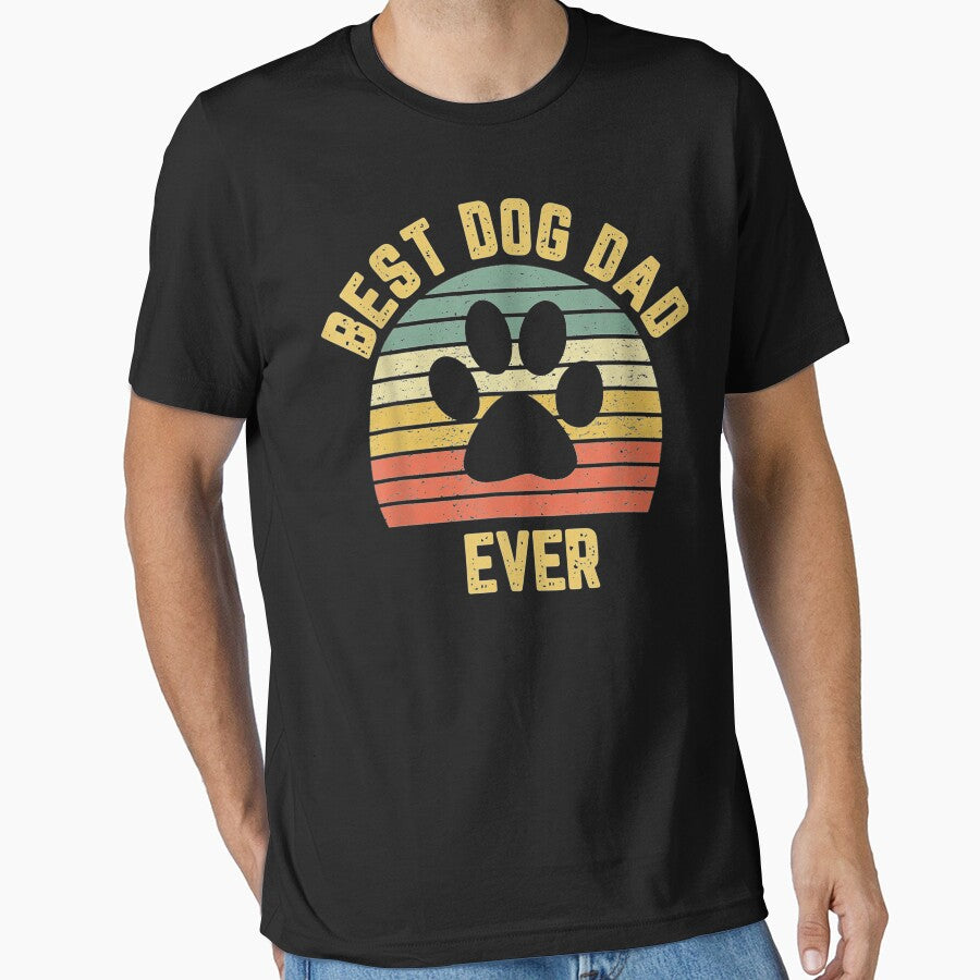 Vintage Dog Dad Shirt Cool Father'S Day Gift Retro by MytressArts