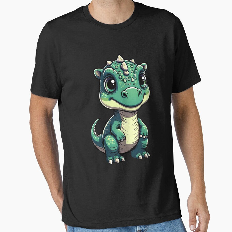 Cute Green Baby Dinosaur by MeowMiav Studio T-Shirts, Hoodie, Sweatshirt | BlankRebels.com (Image 1)