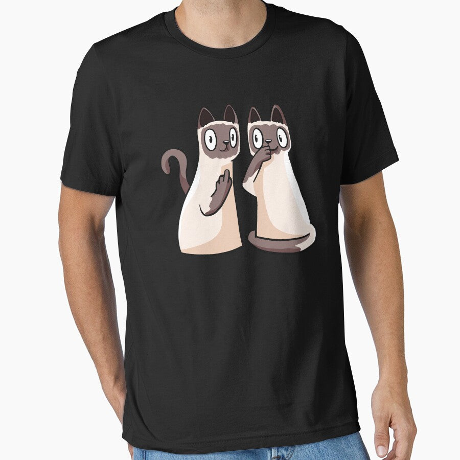 SIAMESE CATS T-SHIRT  T-SHIRT SWEATER HOODIE CREWNECK GESCHENK GEBURTSTAG by Timcito
