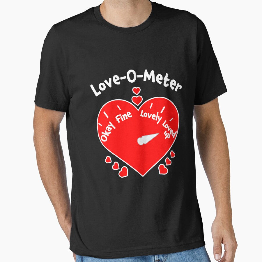 Cute Love o meter valentines gift design by LGamble12345 T-Shirts, Hoodie, Sweatshirt | BlankRebels.com (Image 1)
