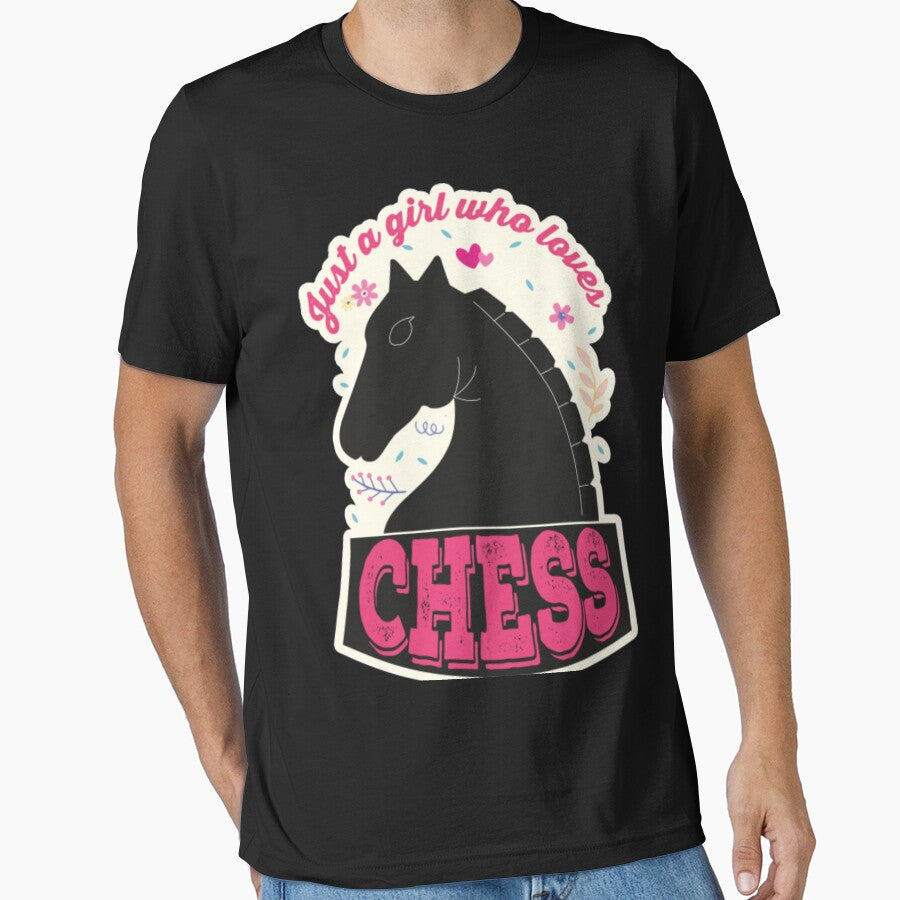 Just A Girl Who Loves Chess. Perfect Funny Chess Girls and Lovers Gift Idea, Retro Vintage by LuraLynda... (Image 1)