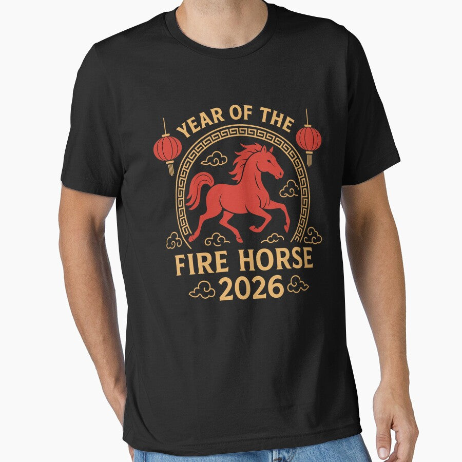 Year of the Fire Horse 2026 – Chinese Zodiac Design by Dragonfly-10 T-Shirts, Hoodie, Sweatshirt | BlankRebels.com (Image 1)