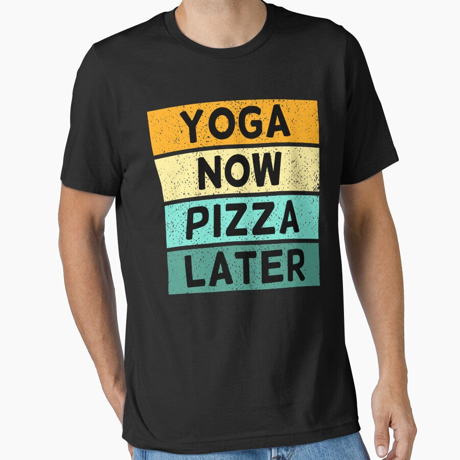 Yoga Now Pizza Later by Piztees T-Shirts, Hoodie, Sweatshirt | BlankRebels.com (Image 1)