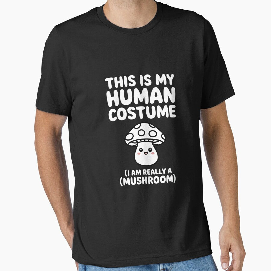 Cute Mushroom Halloween Easy Lazy Scary Party by ConceptThena T-Shirts, Hoodie, Sweatshirt | BlankRebels.com (Image 1)