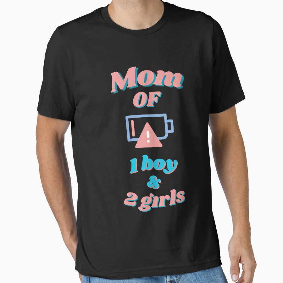 mom of 1 boy and 2 girls by snarkoriginals T-Shirts, Hoodie, Sweatshirt | BlankRebels.com (Image 1)