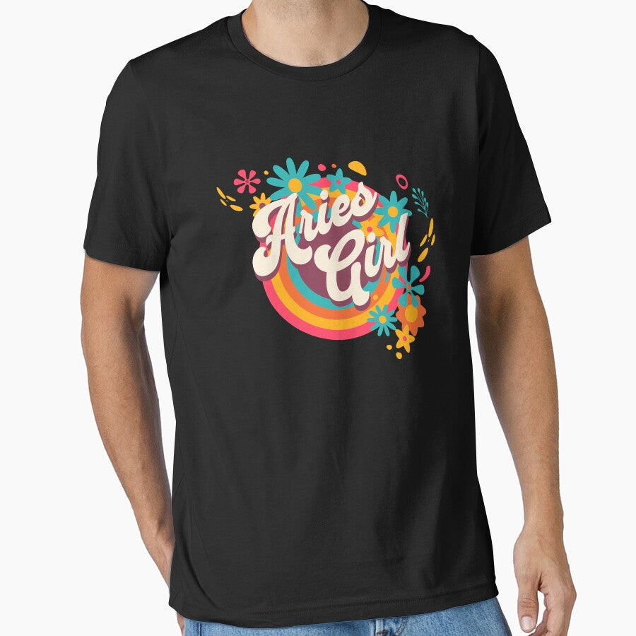 Retro Aries Girl Hippy Zodiac Horoscope by MasterKlaw T-Shirts, Hoodie, Sweatshirt | BlankRebels.com (Image 1)