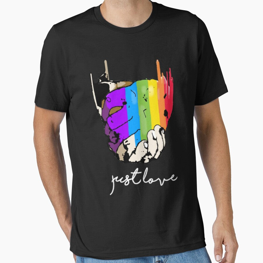 Lgbt shirt, just love, lesbian gay couple gift by Optimisticink Hoodie, Sweatshirt | BlankRebels.com (Image 1)