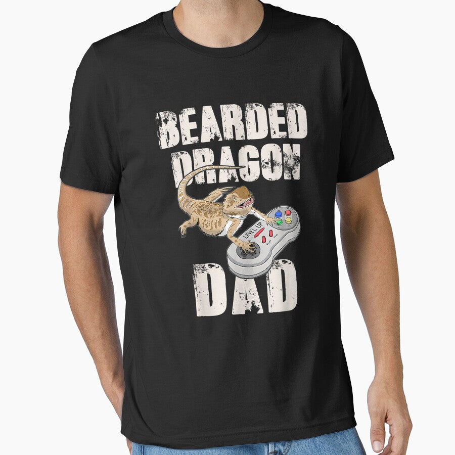 Bearded dragon Dad Gift Video Game Reptiles Pagona Gamers T-Shirt by anooprittal Hoodie, Sweatshirt (Image 1)