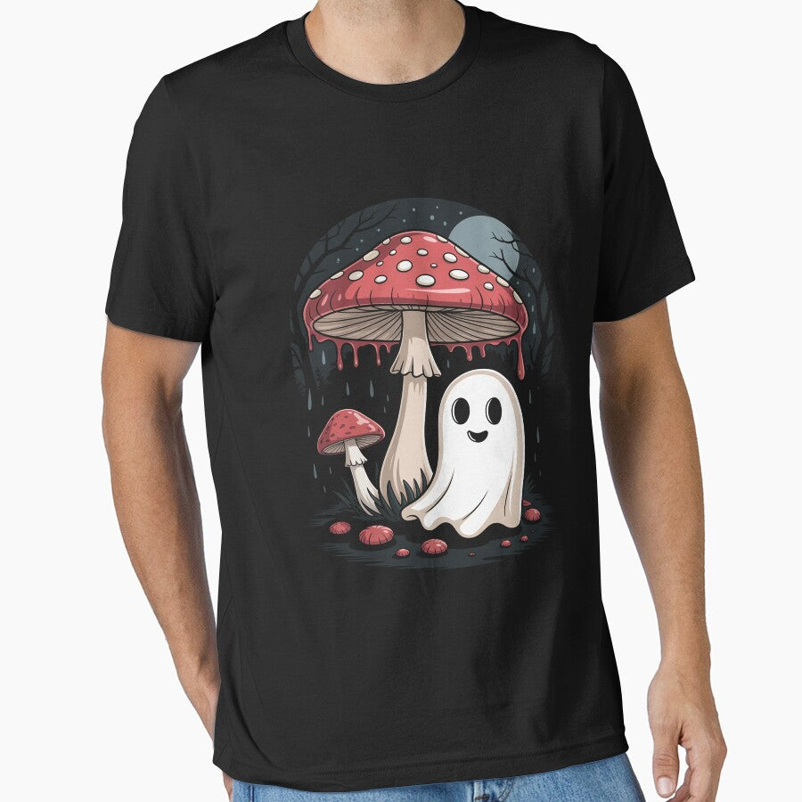 Cottagecore Halloween Ghost Mushroom Spooky by silladive T-Shirts, Hoodie, Sweatshirt | BlankRebels.com (Image 1)