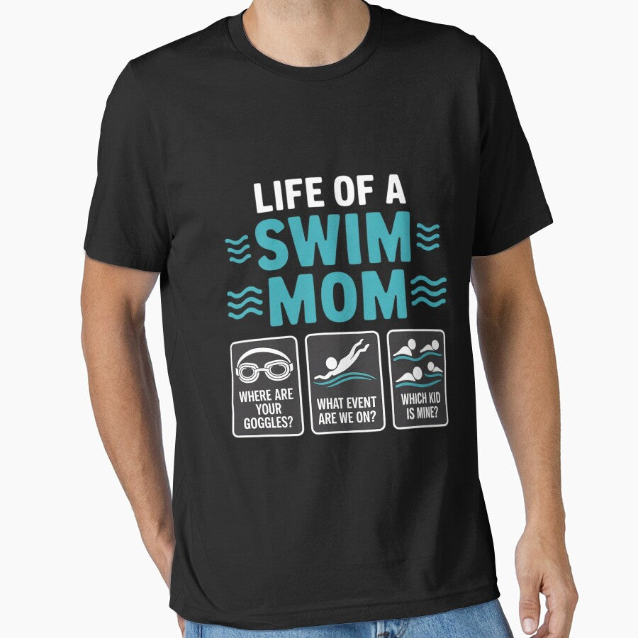 Life Of A Swim Mom Of A Swimmer Mother Swimming Mama by DarioRosales T-Shirts, Hoodie, Sweatshirt | BlankRebels.com (Image 1)