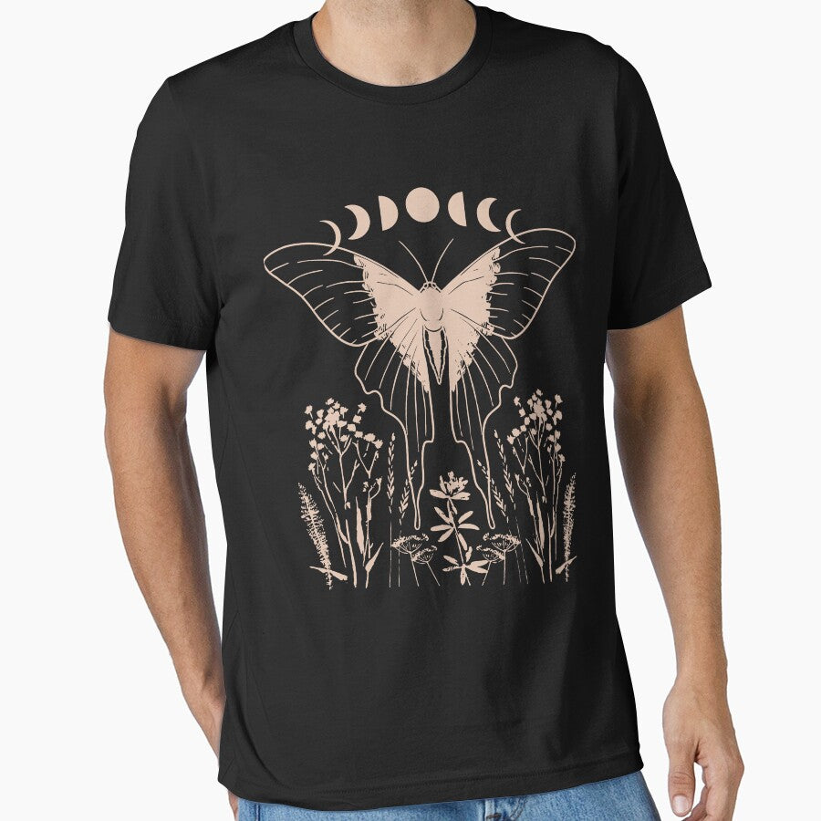 Butterfly Moon Phases Cottagecor Grunge Fairycore by tammyrange T-Shirts, Hoodie, Sweatshirt | BlankRebels.com (Image 1)
