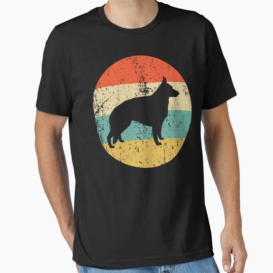 German Shepherd - Retro German Shepherd Dog by JohnnyBench73 T-Shirts, Hoodie, Sweatshirt | BlankRebels.com (Image 1)