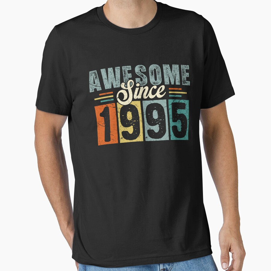 Awesome Since 1995 Distressed 30th Birthday Vintage Gift by FernaRoje T-Shirts, Hoodie, Sweatshirt (Image 1)