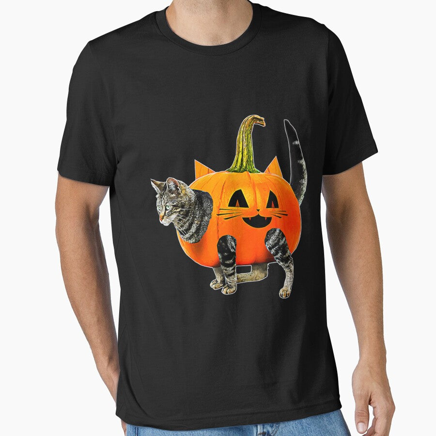 Funny Halloween Pumpkin Cat by Garland MKnottJr T-Shirts, Hoodie, Sweatshirt | BlankRebels.com (Image 1)