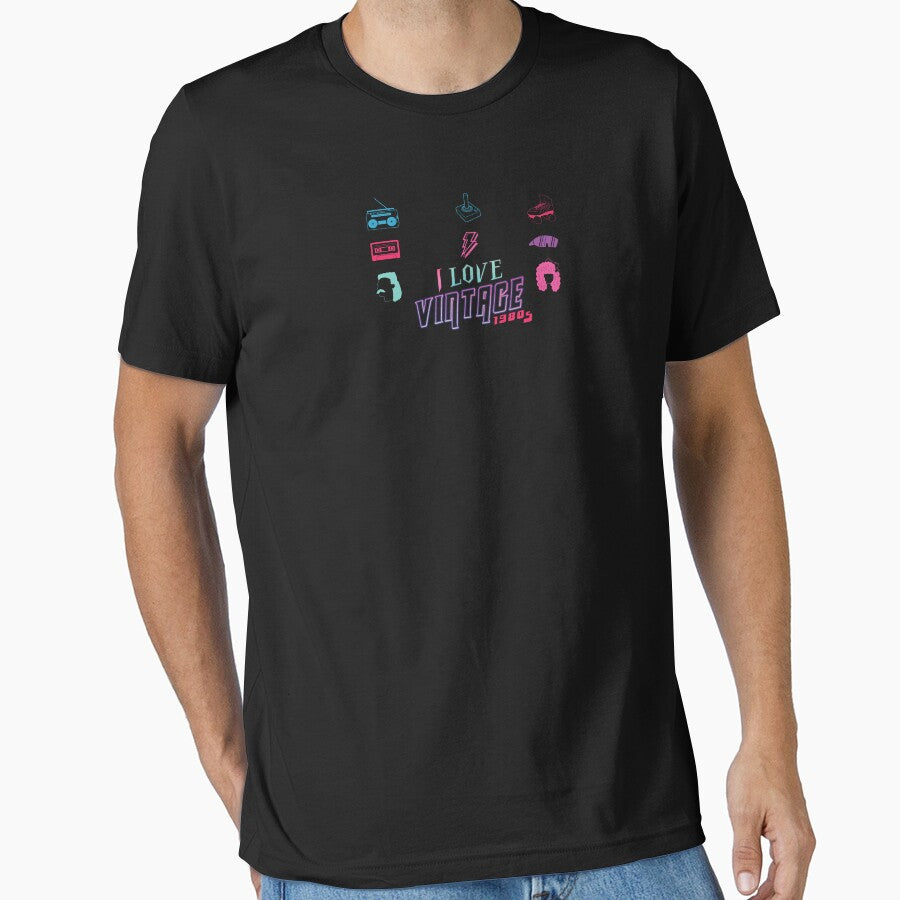 I Love Vintage 1980s Retro Design – Classic 80s Neon Nostalgia by MEMORY-LN-Tees