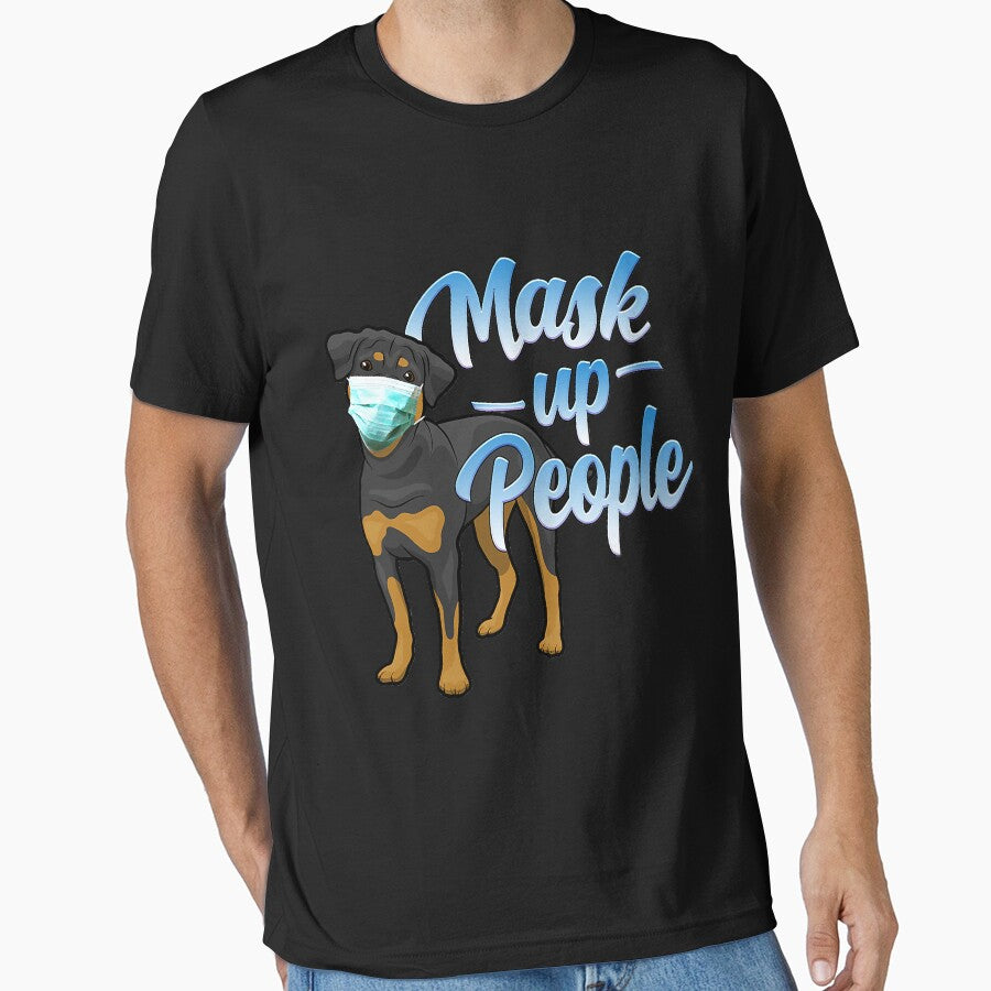 Rottweiler Dog Wear Face Mask Awareness by RebeccaCBurton T-Shirts, Hoodie, Sweatshirt | BlankRebels.com (Image 1)
