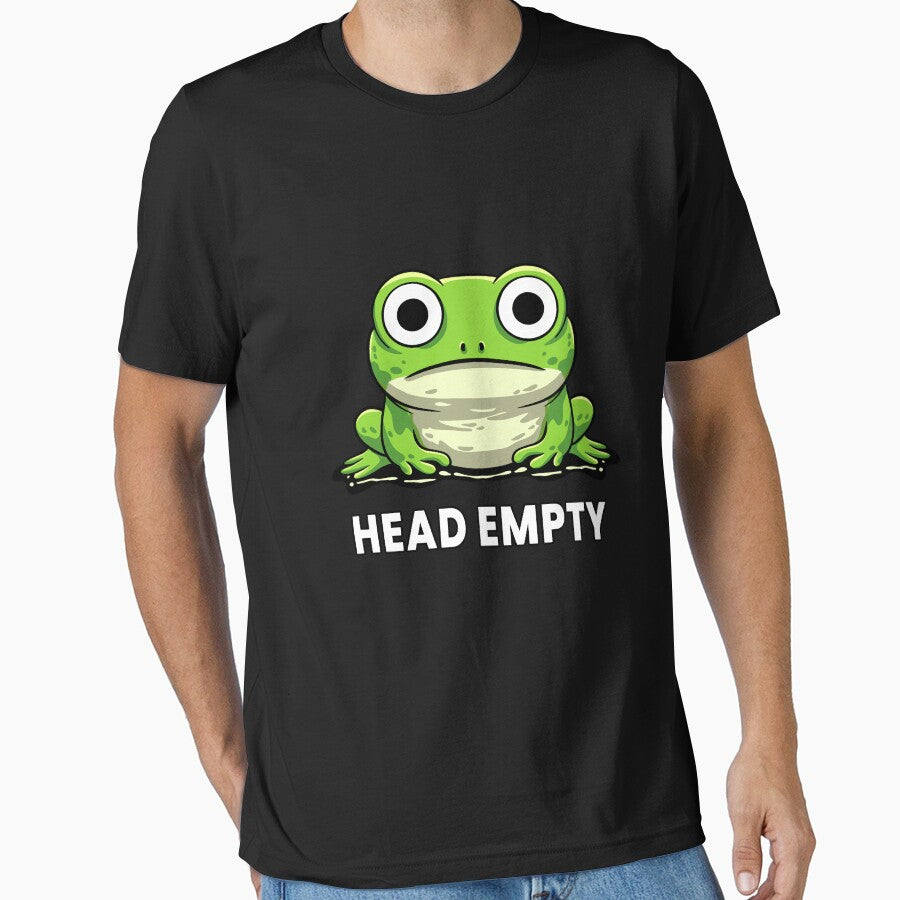 Head Empty Frog – No Thoughts Just Vibes by Kewessthetic T-Shirts, Hoodie, Sweatshirt | BlankRebels.com (Image 1)