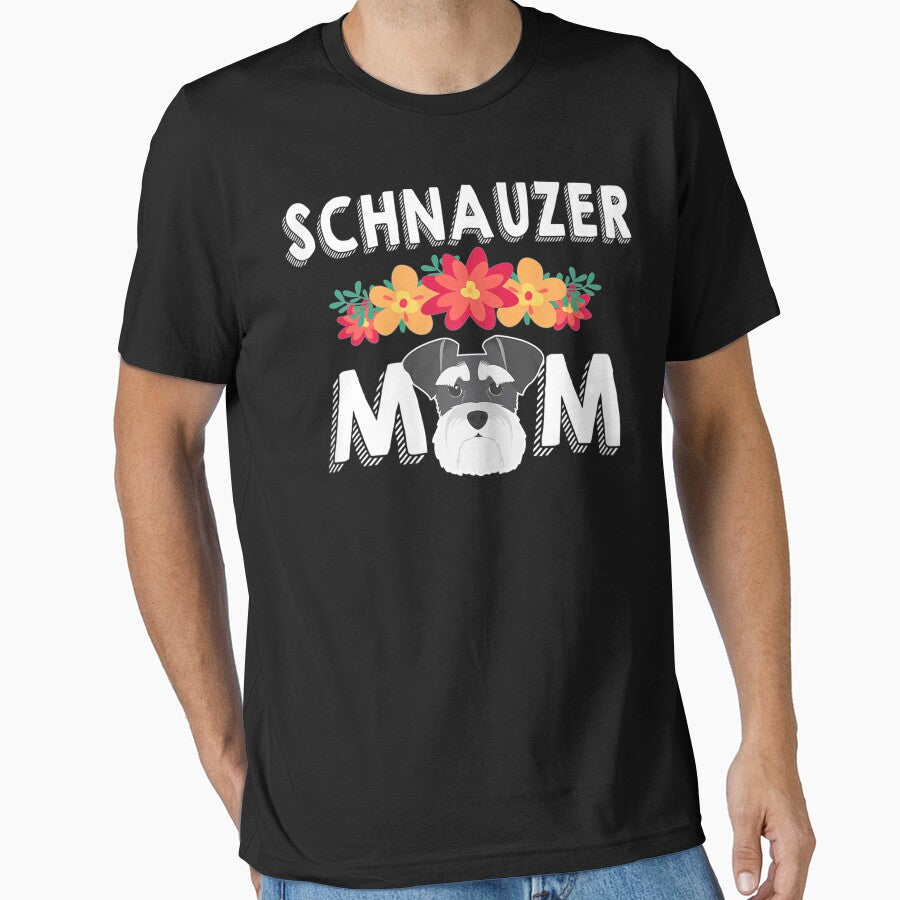 Womens Cute Schnauzer Mom For Who Love Schnauzers by ReeseTee T-Shirts, Hoodie, Sweatshirt | BlankRebels.com (Image 1)