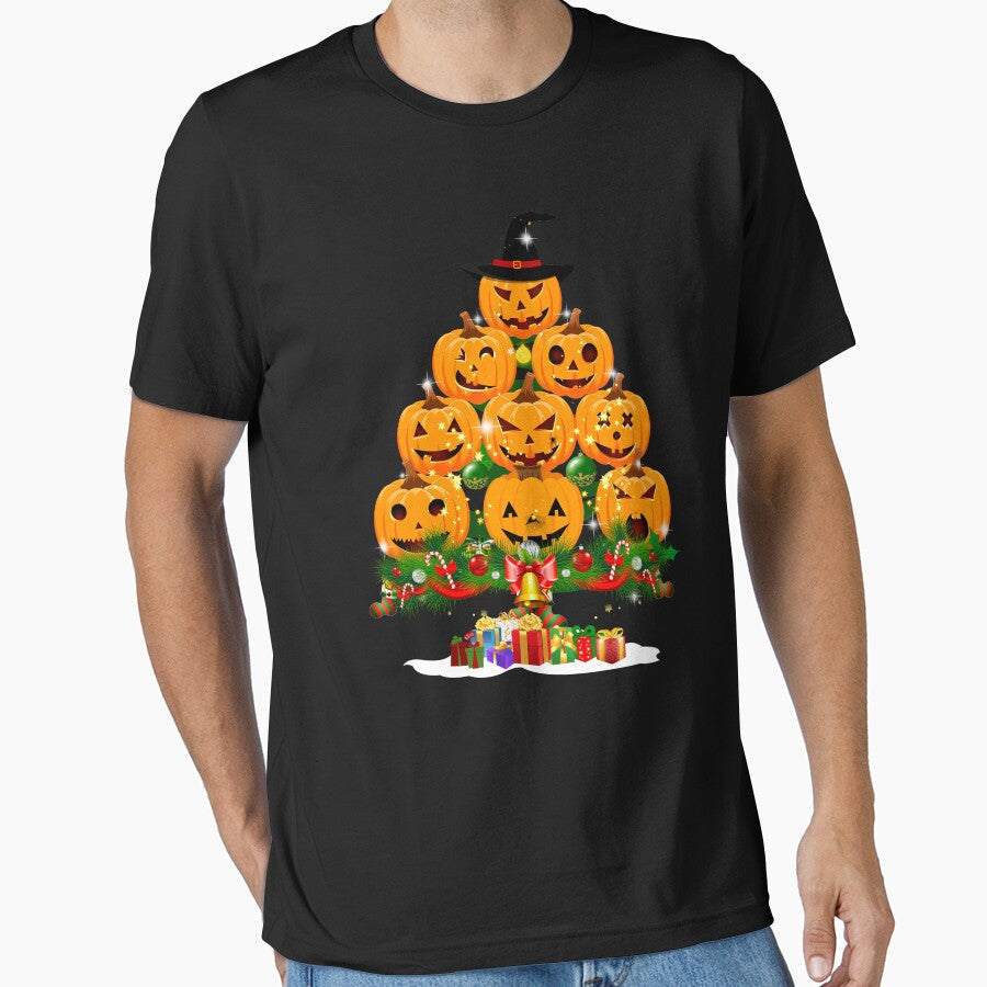 Pine Tree Pumpkin Funny Halloween Christmas by DNW-art T-Shirts, Hoodie, Sweatshirt | BlankRebels.com (Image 1)