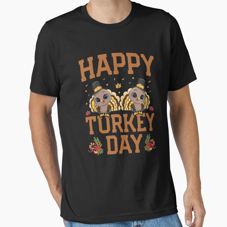 Happy Turkey Day Shirt, Thanksgiving Shirt, Thanksgiving Party Shirt, Thanksgiving Turkey Shirt, Thanksgiving... (Image 1)