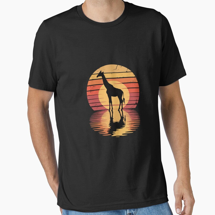 Giraffe sunset 70s Giraffe by DigitaldeligArt T-Shirts, Hoodie, Sweatshirt | BlankRebels.com (Image 1)