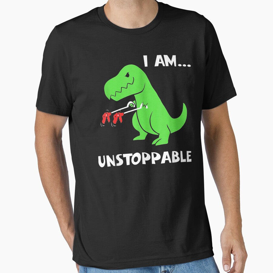 T-Rex Dinosaur I Am Unstoppable Xmas by SharonArtStudio T-Shirts, Hoodie, Sweatshirt | BlankRebels.com (Image 1)