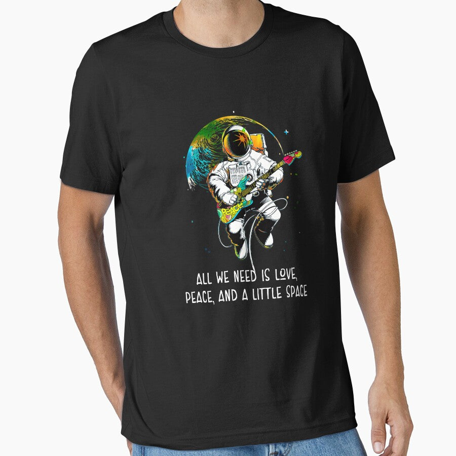 Astronaut Guitar Love, Peace and Some Space Astronaut Guitar by LifesTees T-Shirts, Hoodie, Sweatshirt (Image 1)