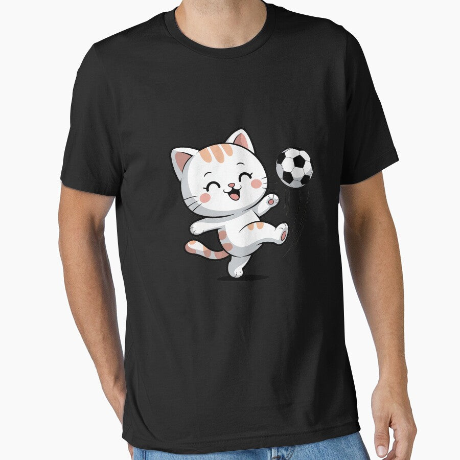 Soccer Kawaii Cat Drawing. Cute Animal by countntenov