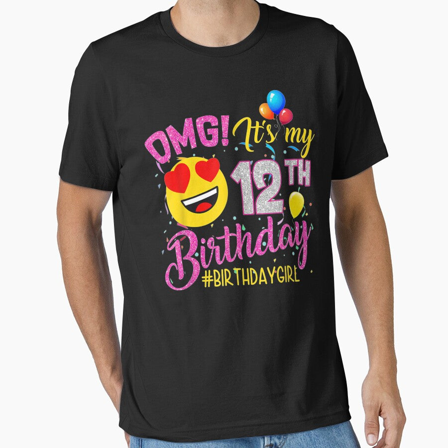 Omg It'S My 12Th Birthday Girl S 12 Years Old Birthday by AngieLuvsU T-Shirts, Hoodie, Sweatshirt | BlankRebels.com (Image 1)